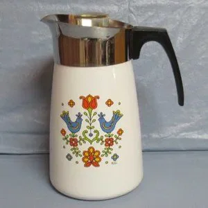 Corningware Kitchen Vintage Corning Ware Cup Country Festivalbluebirds Coffee Pot P149 Poshmark